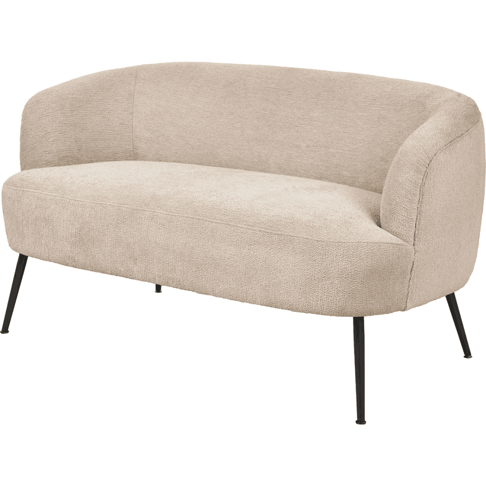 Aviana Teddy and Metal Sofa, Taupe