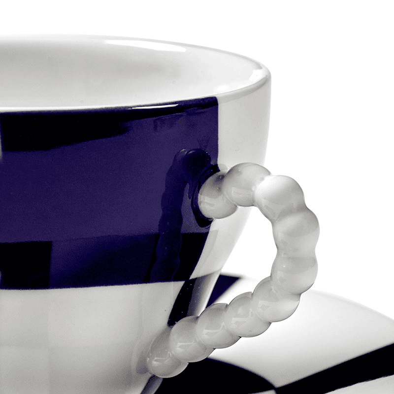 Les Objets Mouleversants by Wouters&Hend Fete des Betes Set of 2 Cup & Saucers, Blue