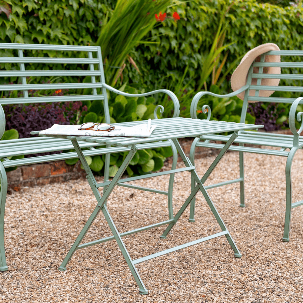 Battersea Slatted 3 Piece Dining Set, Sage