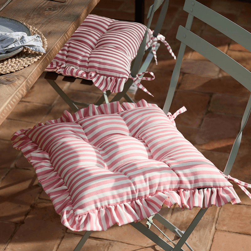 Millie Ruffle Set of 2 Indoor/Outdoor Seat Pads