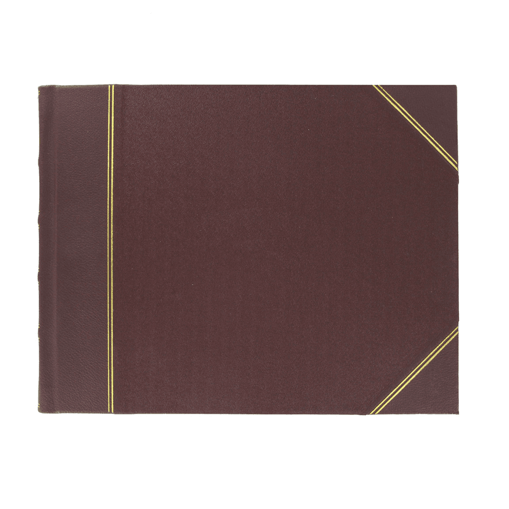 Original Landscape Lined Visitors Book, Burgundy