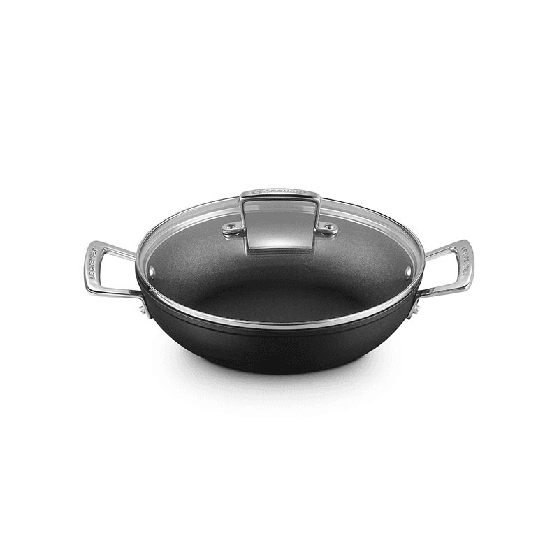 Toughened Non-Stick Shallow Casserole with Glass Lid