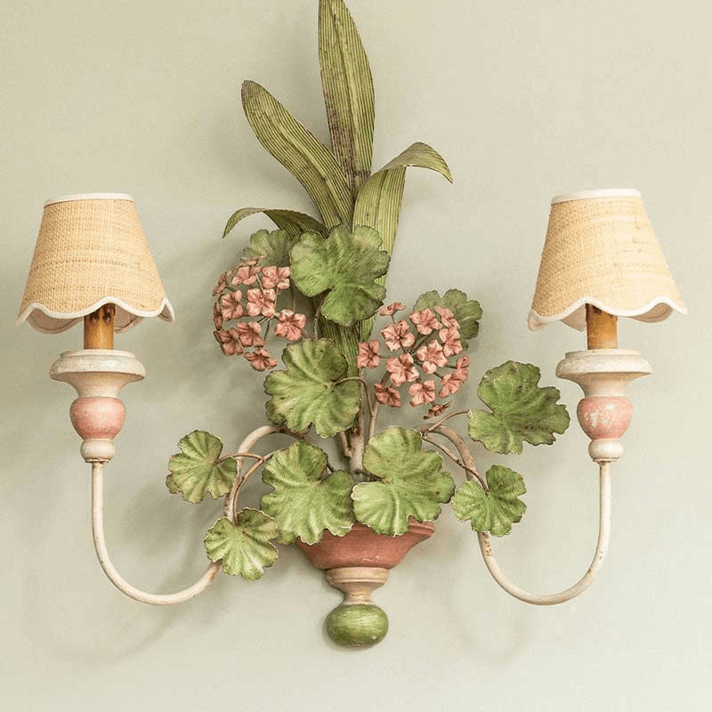 Raffia Scallop Candle Lampshade