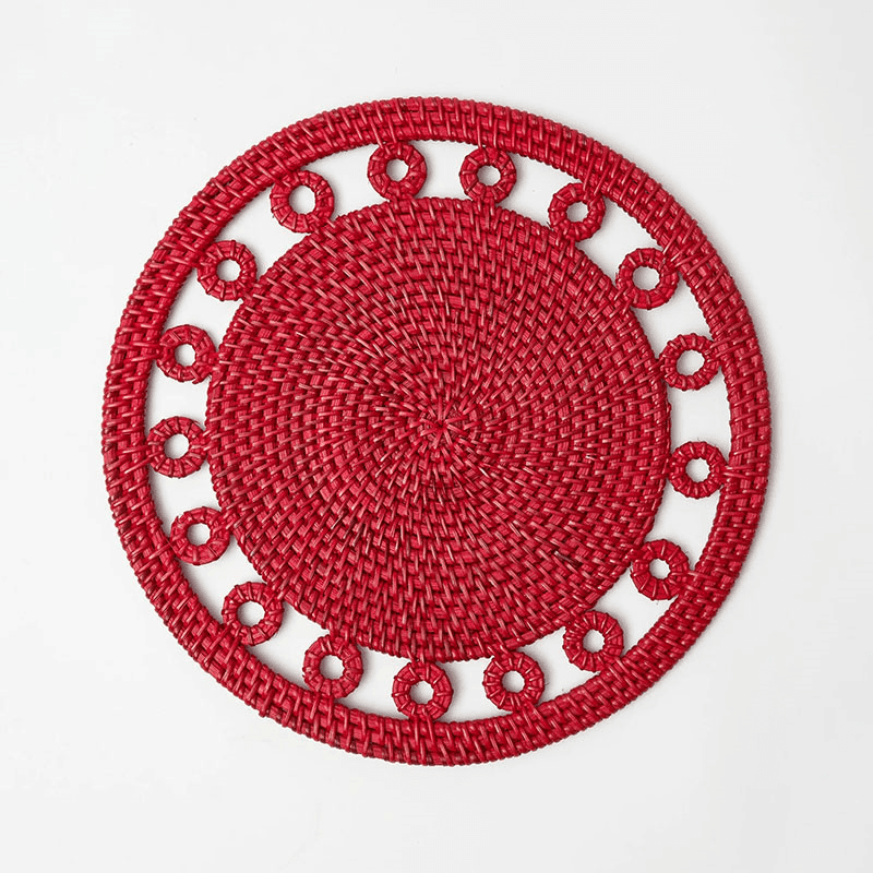 Columbus Set of 4 Placemats, Red