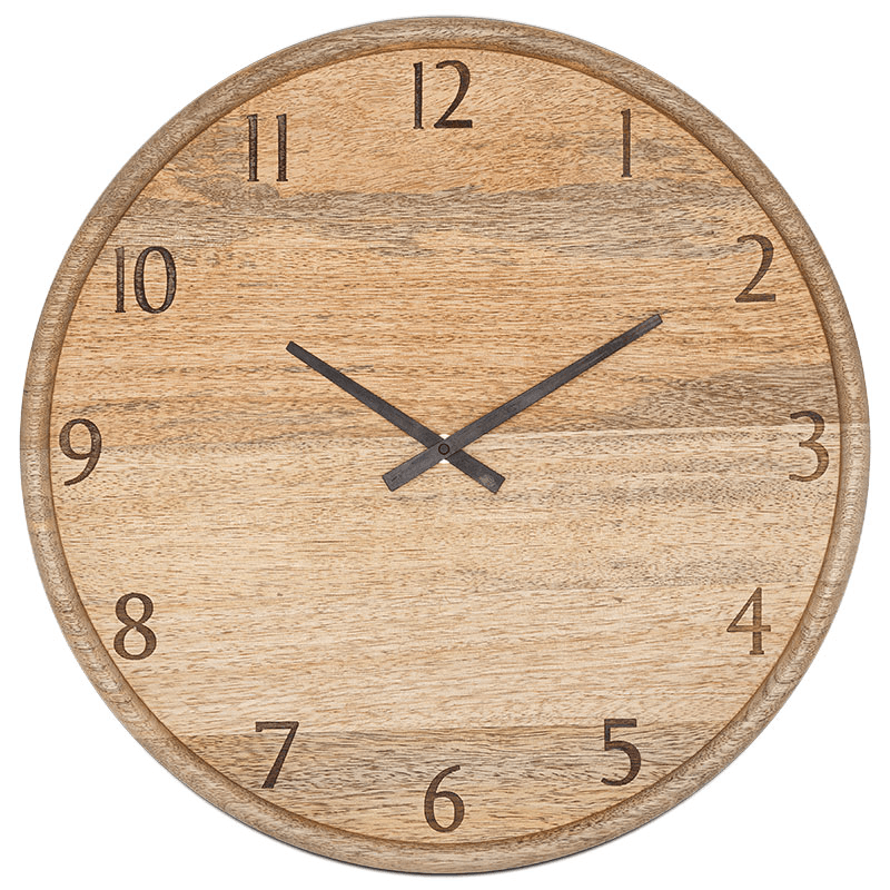 Som Mango Wood Clock, Natural