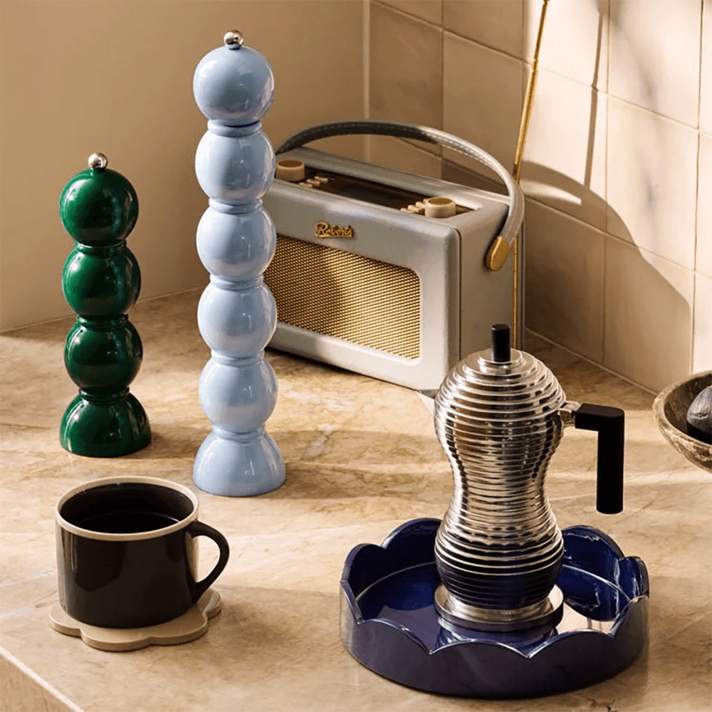 Lacquered Bobbin Grande Salt or Pepper Mill