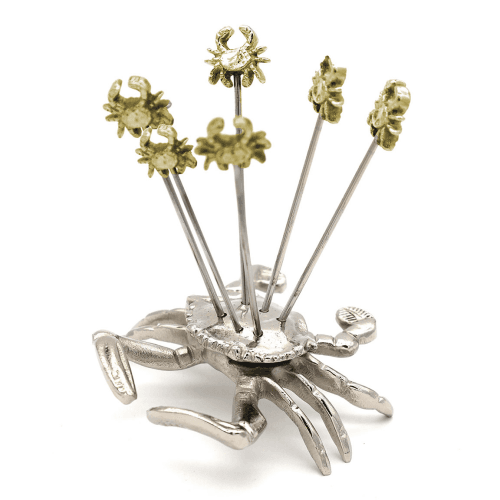 Image showing the Crab Set of 6 Olive Picks product.