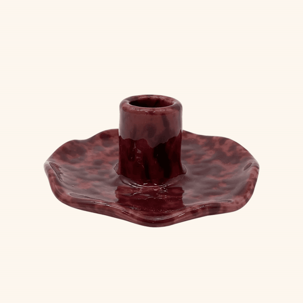 Italian Splatterware Candle holder