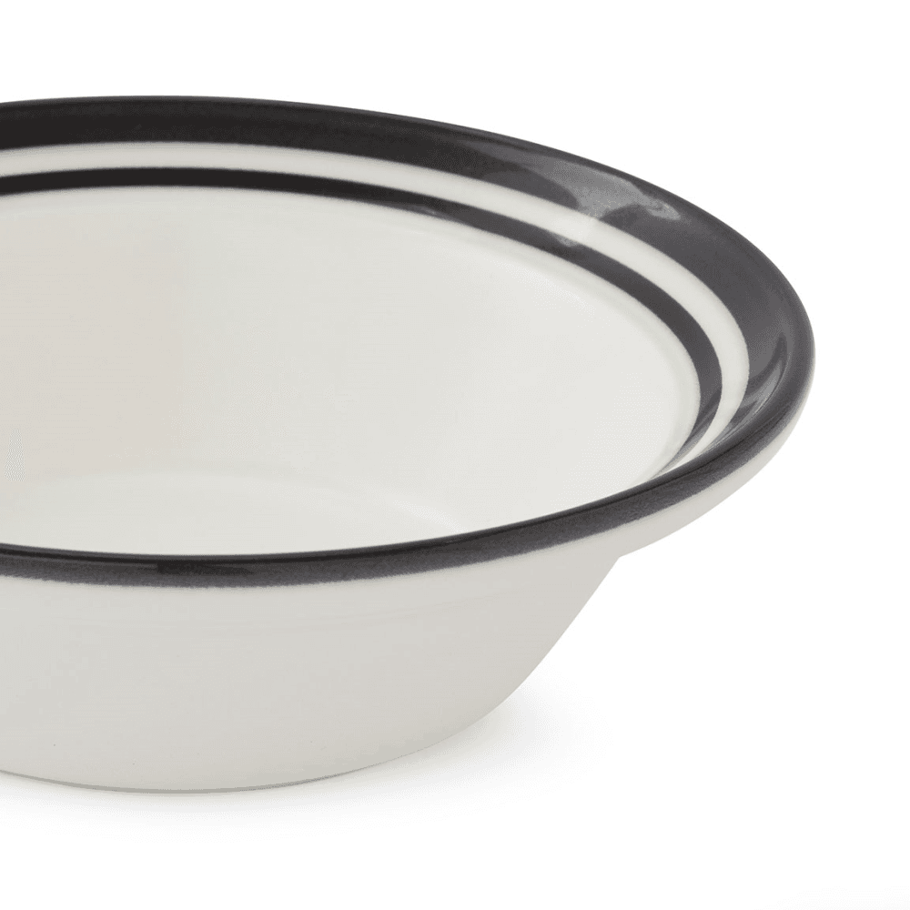 Potters Stripe Set of 4 Cereal Bowls, Black