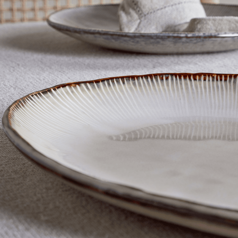Malia Oval Platter, Cream
