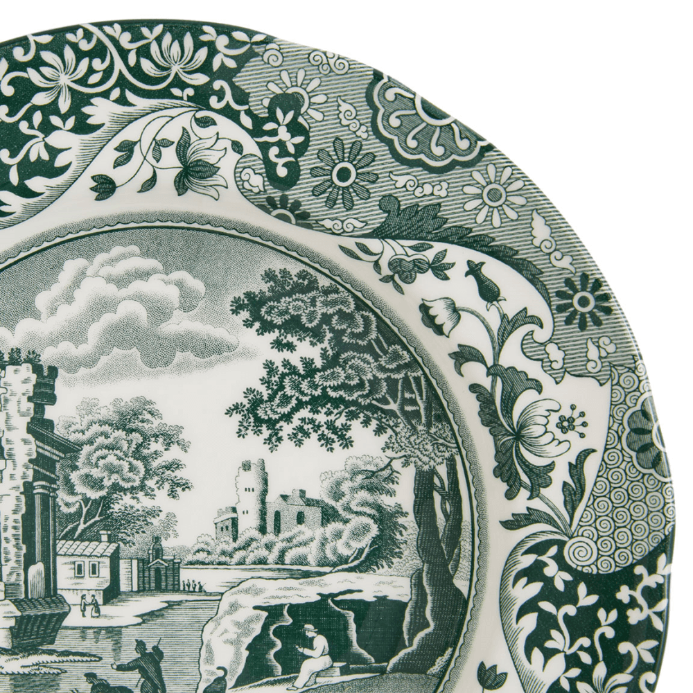 Heritage Italian Set of 4 Soup Plates, Green