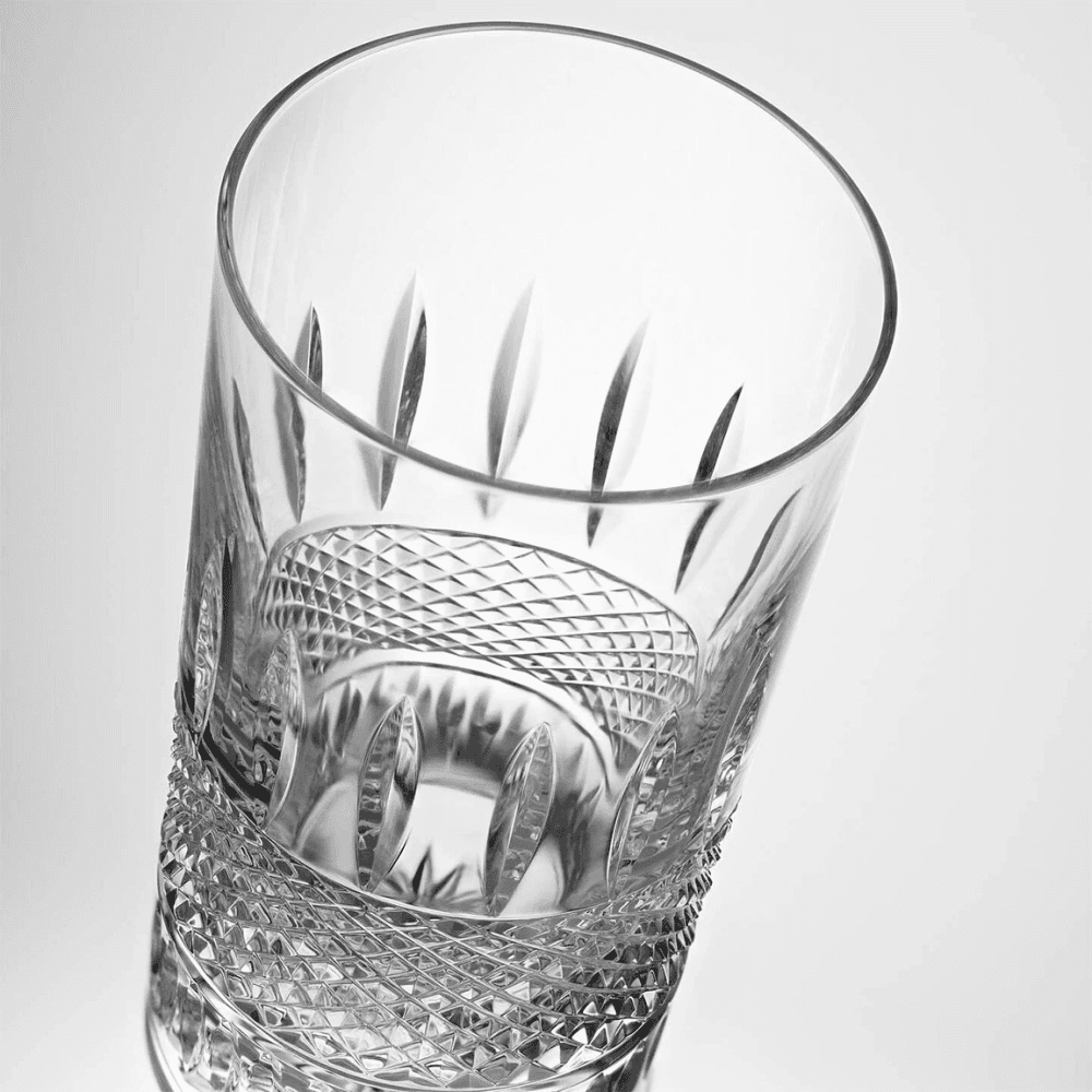 Masterclass Irish Lace Set of 2 Highball Glasses, Clear