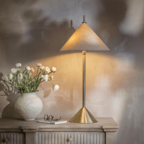 Image showing the Highfield Spire Table Lamp, Gold product.