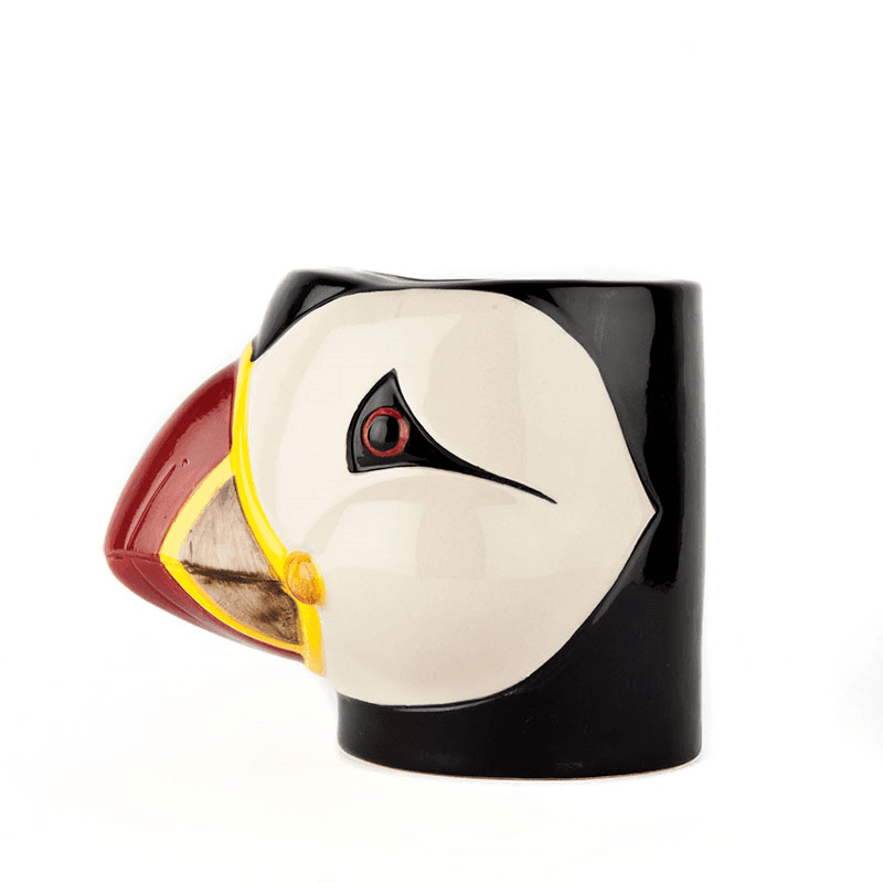 Puffin Pencil Pot, Black/Yellow