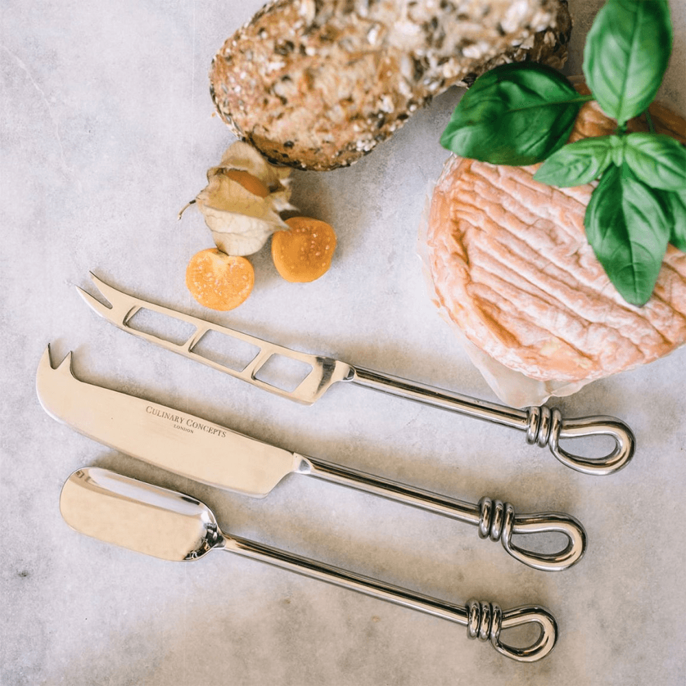 Polished Knot 3-Piece Cheese Set W.Stilton Scoop