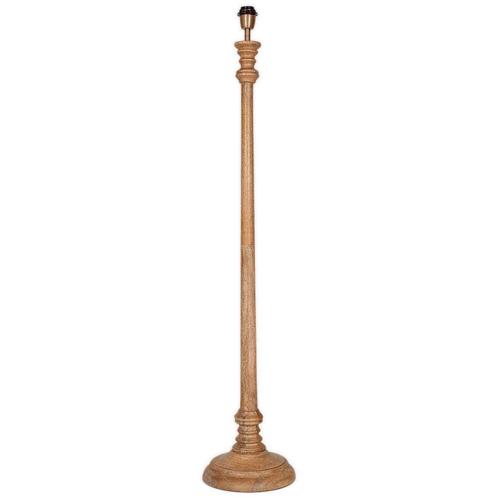 Usha Wooden Floor Lamp, Natural