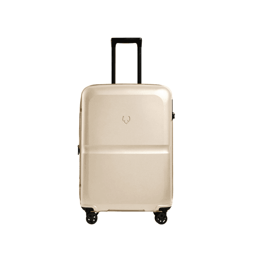Image showing the Single Stripe Expandable Suitcase, 68cm, Warm Taupe product.