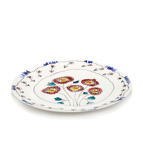 Image showing the Midnight Flowers by Marni Set of 2 Serving Plates, Anemone Milk product.