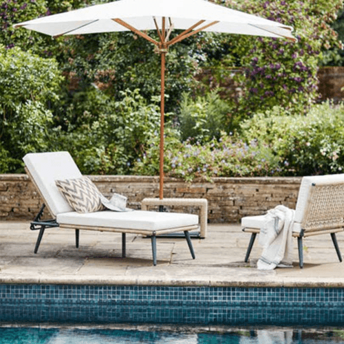 Image showing the Cabrera Sun Lounger, Cream product.