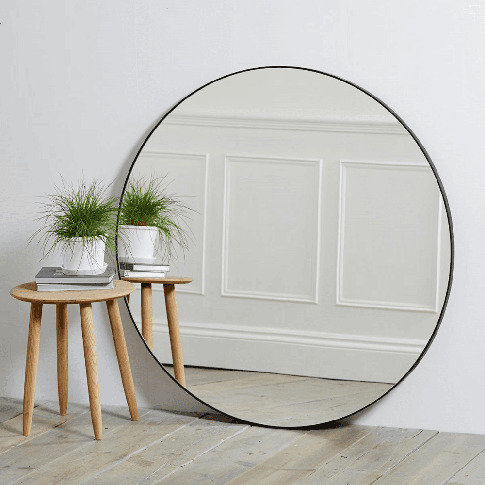 Chiltern Round Mirror, Black