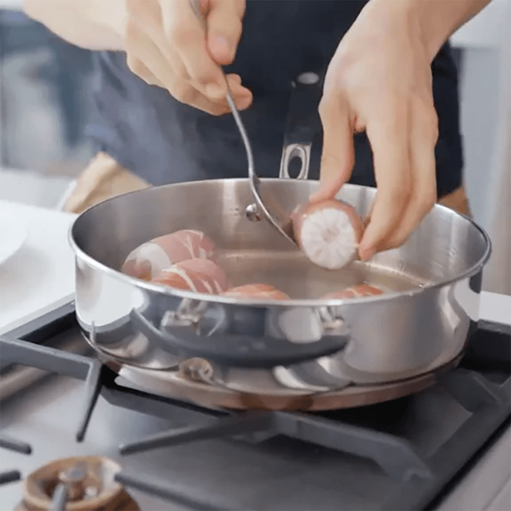 Saute pan - soft grip, Stainless steel