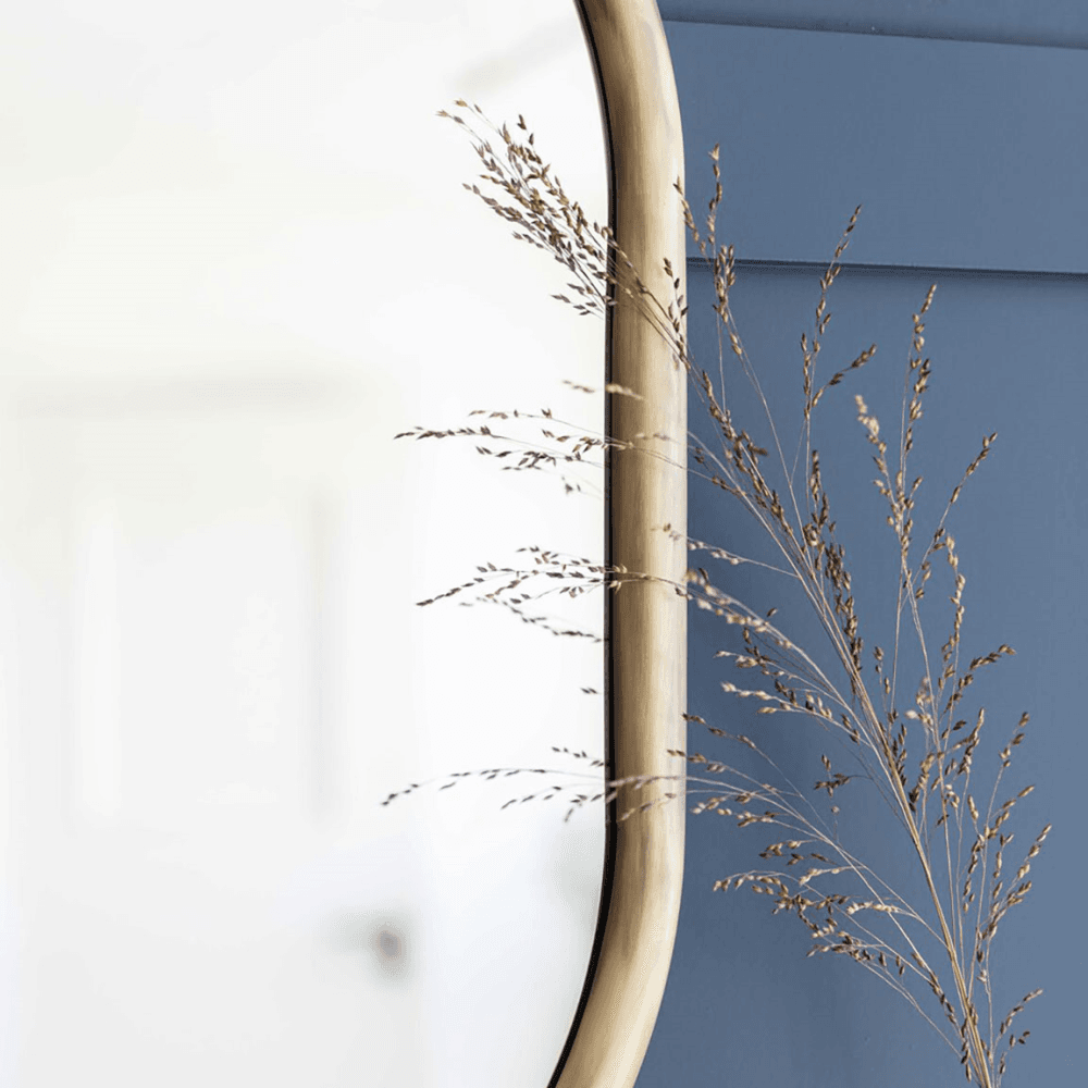 Novello Wall Mirror, Antique Brass Finish