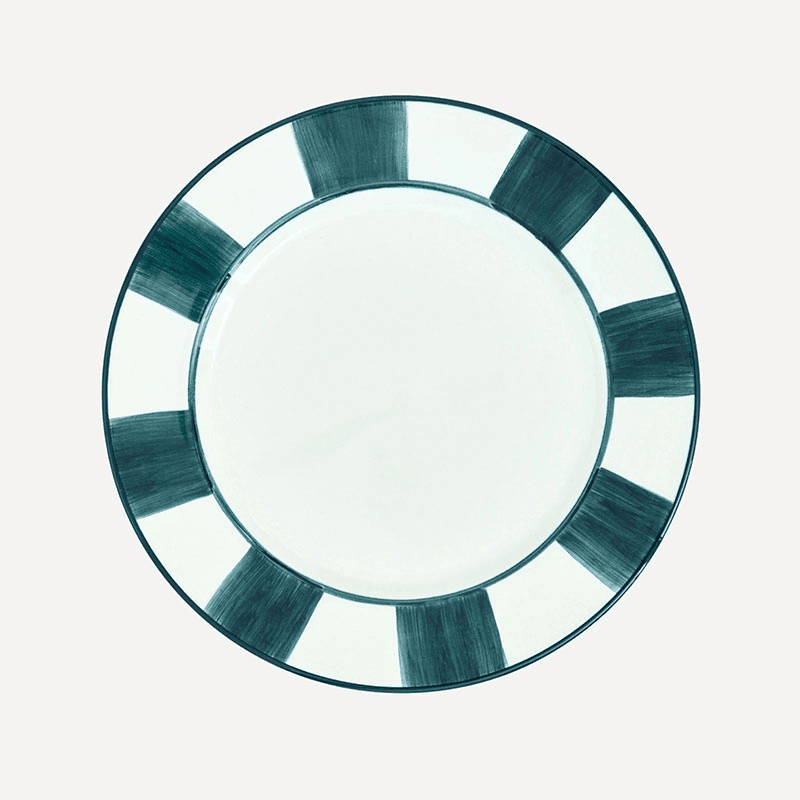Franjas Dinner Plate, Teal