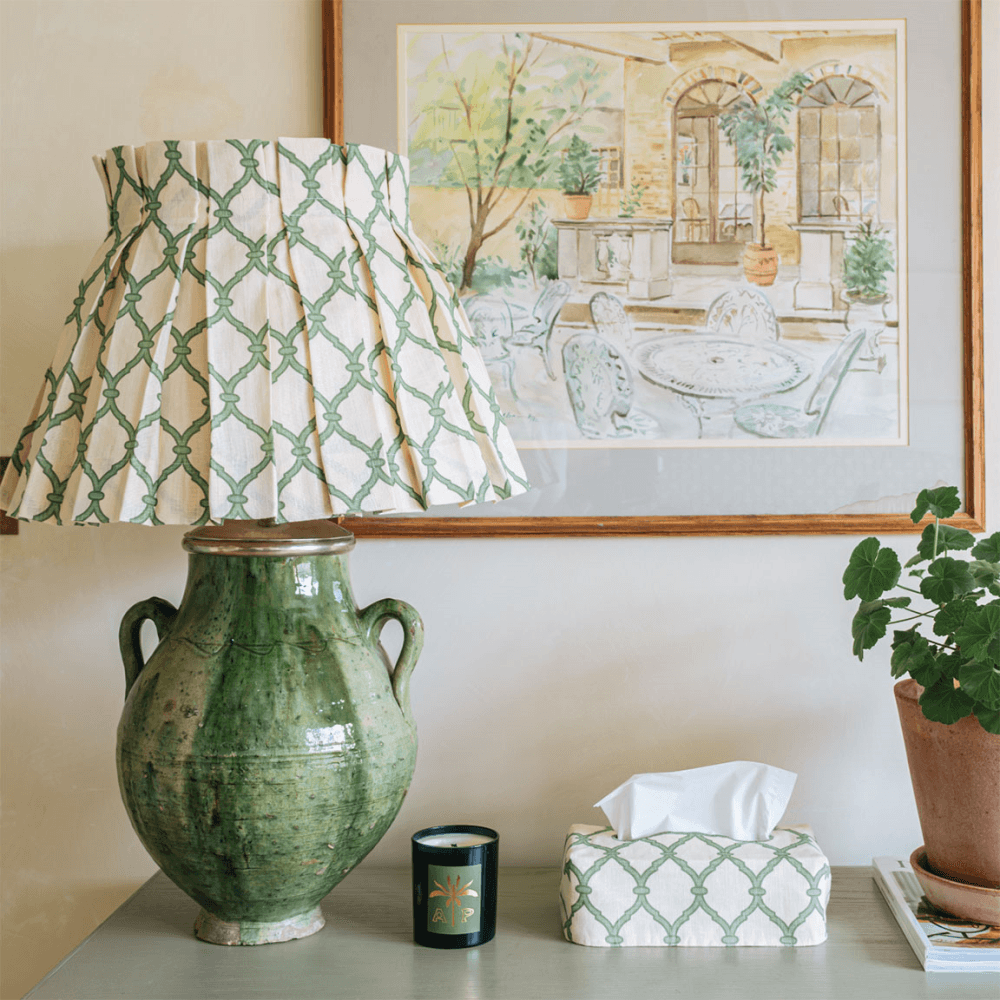Linen Structured Box Pleat Lampshade