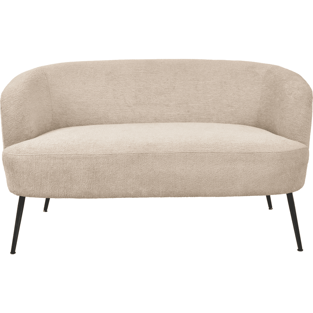 Aviana Teddy and Metal Sofa, Taupe