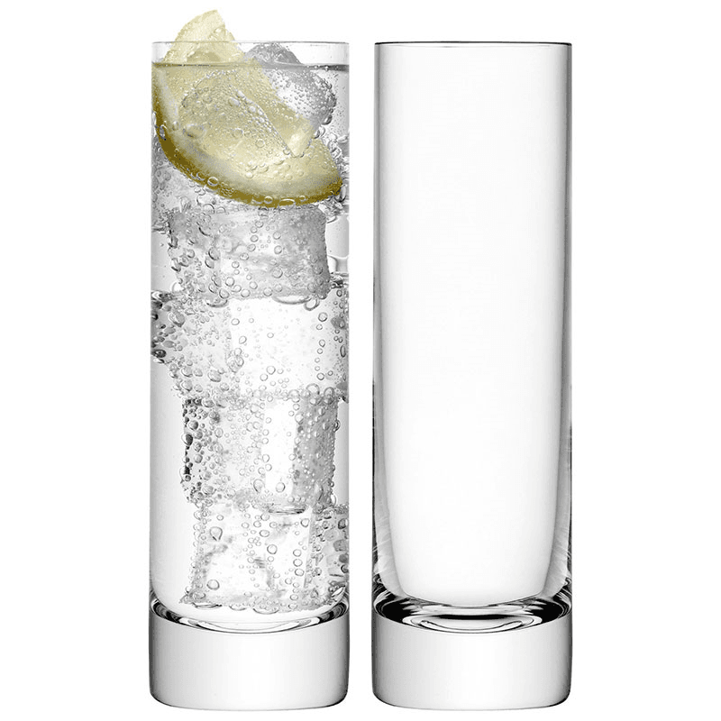 Bar Long Drink Glasses Set of 2, Clear