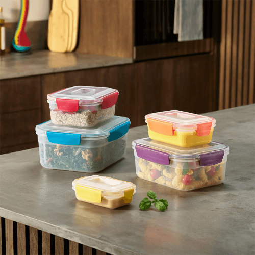 Image showing the Nest Lock Set of 5 Storage Boxes, Multi-Colour product.