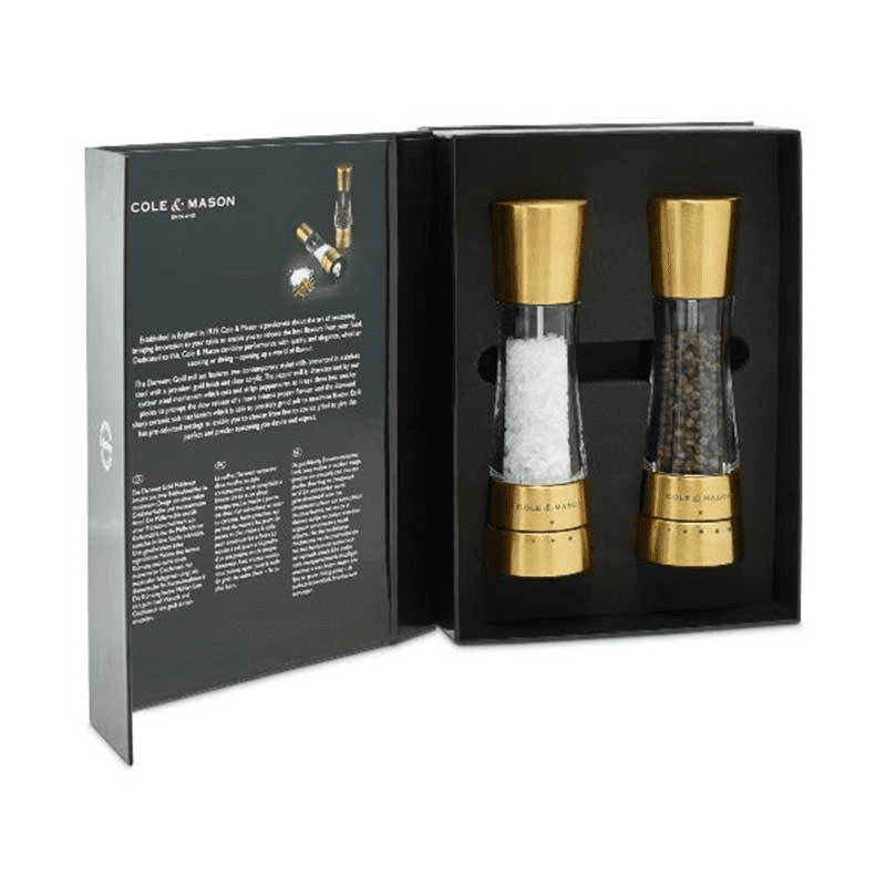 Derwent Salt & Pepper Mill Set, Gold