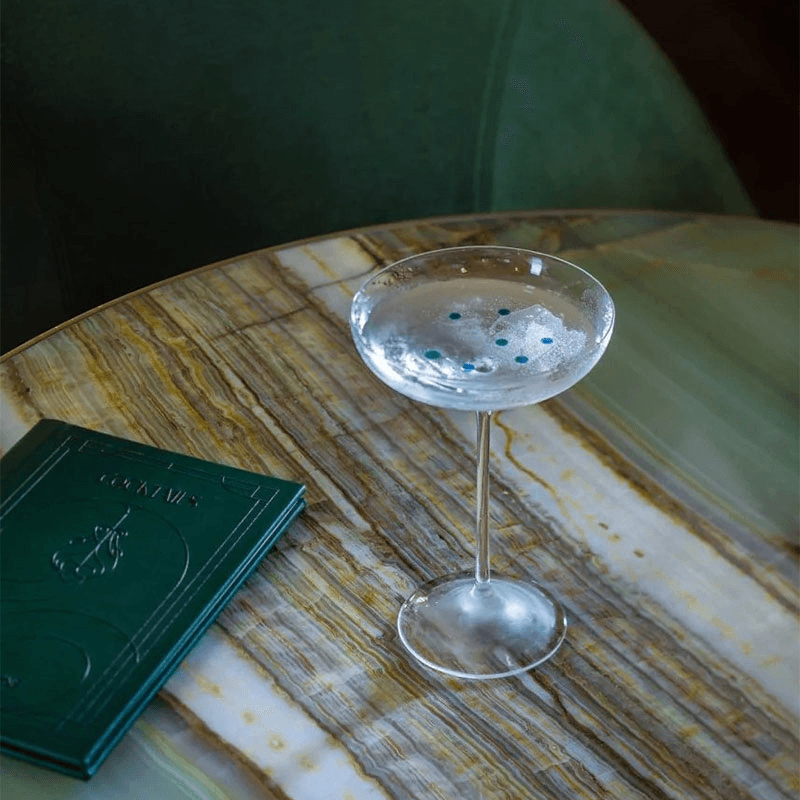 Shadows Set of 2 Champagne Coupes, Cloudless Clear