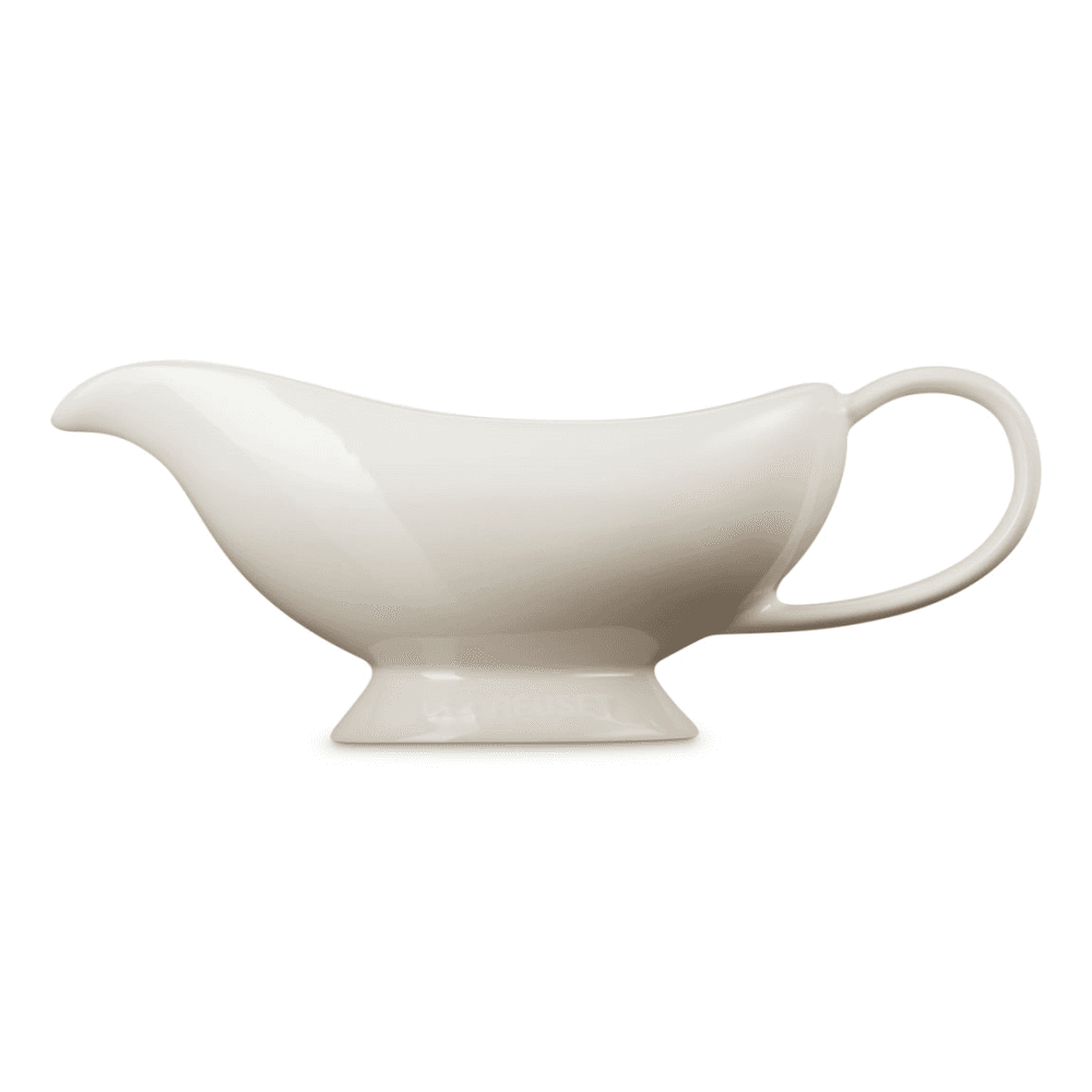 Stoneware Gravy Boat, Meringue