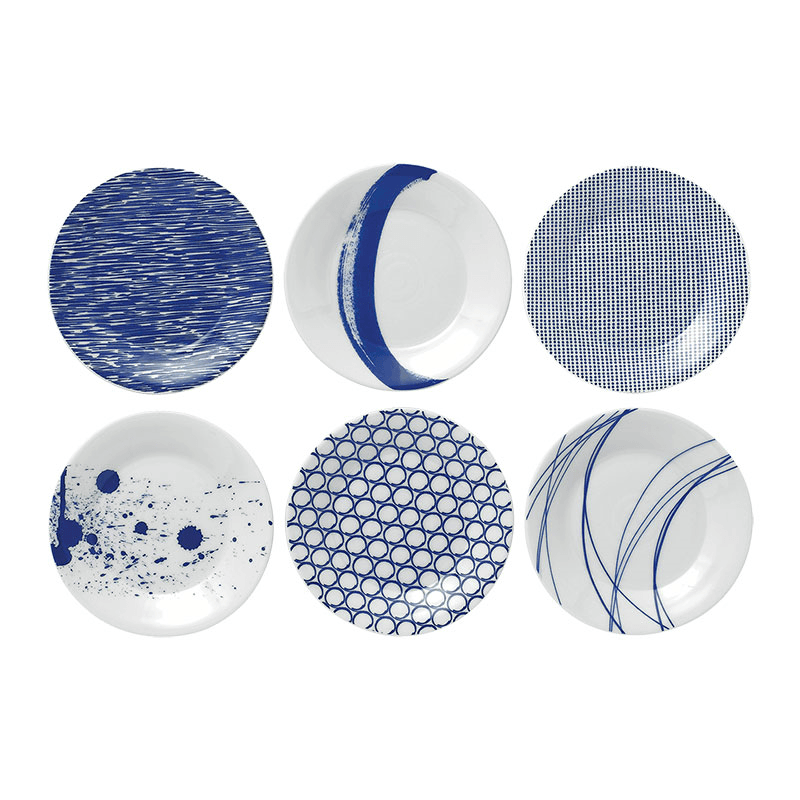 Pacific Set of 6 Side Plates, Assorted