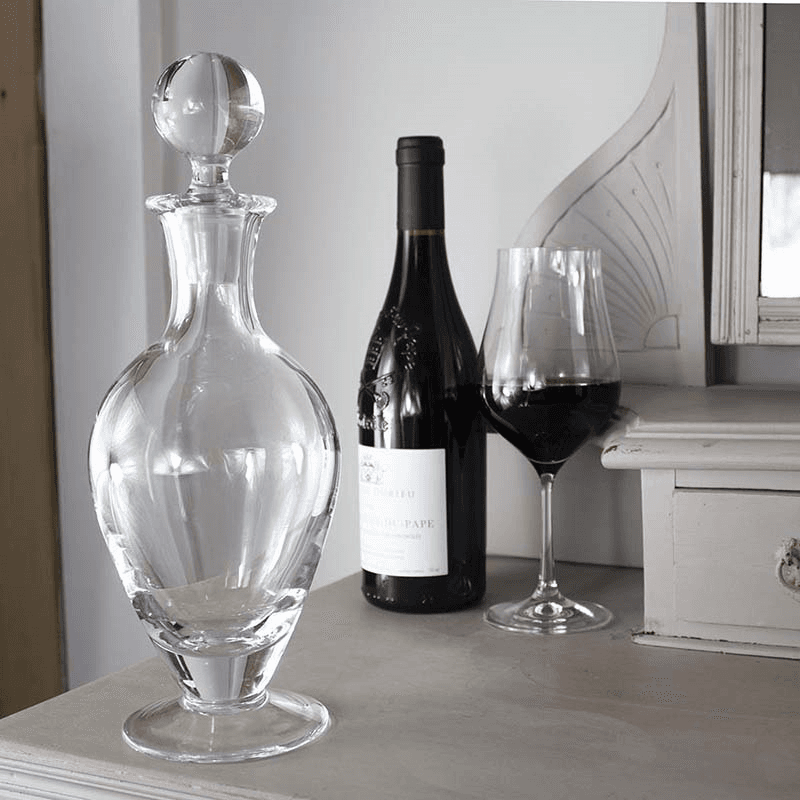 Classic Footed Wine Decanter, Clear