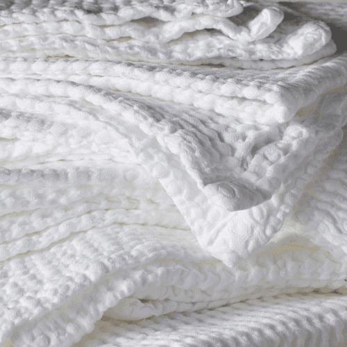 Image showing the Cotton Waffle Bath Towel, White product.