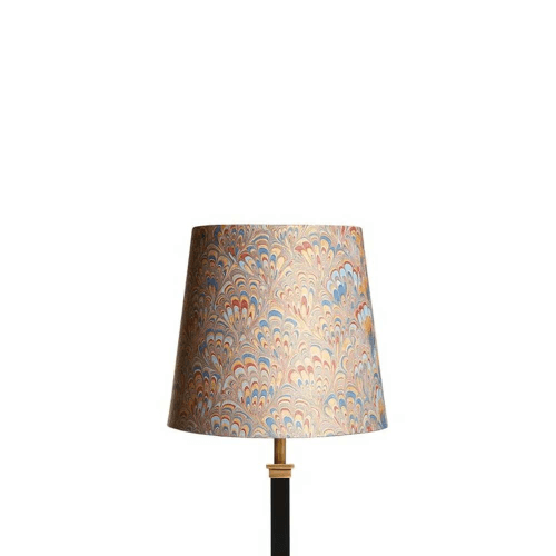 Image showing the Tall Tapered Shade, Golden Piave Hand Marbled Paper product.