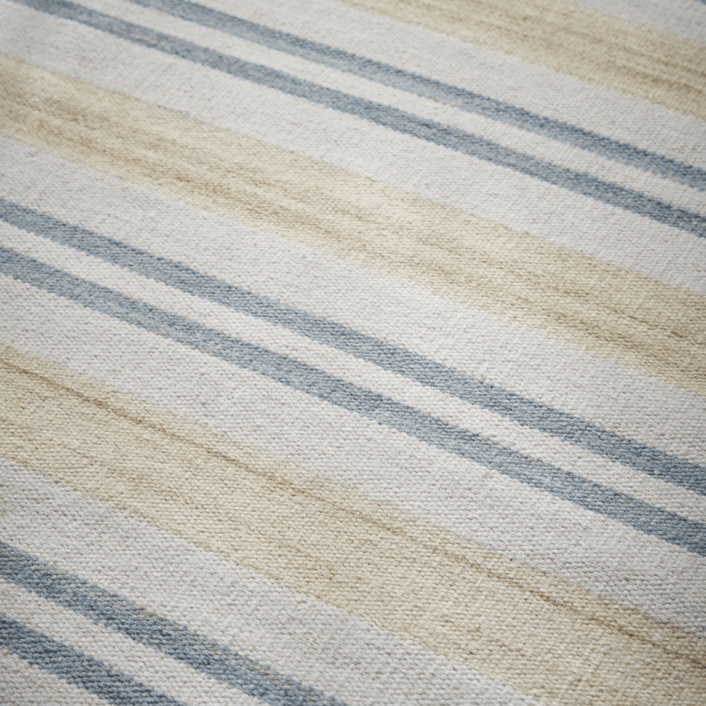 French French Striped Rug, Blue