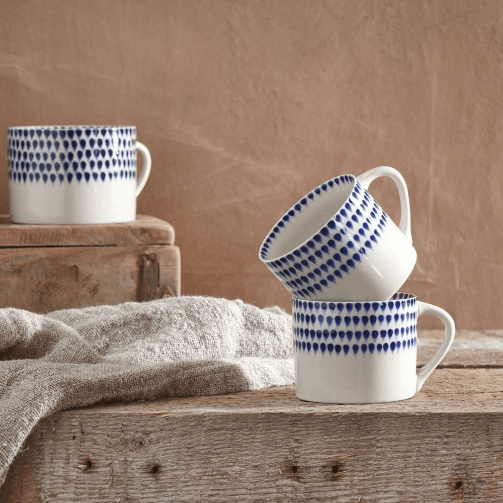 Indigo Drop Set of 2 Mugs