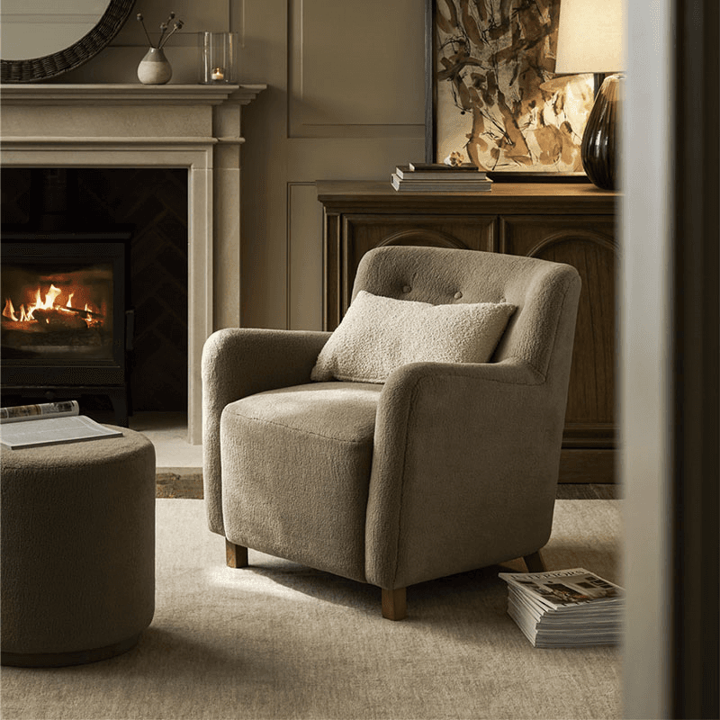 Whittlebury Foot Stool, Grey