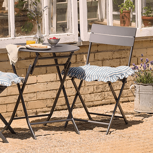 Image showing the Millie Ruffle Set of 2 Indoor/Outdoor Seat Pads product.