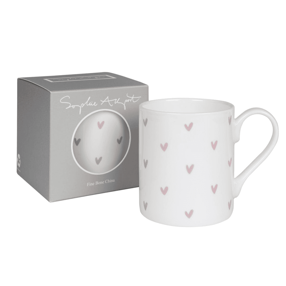 Pink Hearts Mug, Pink
