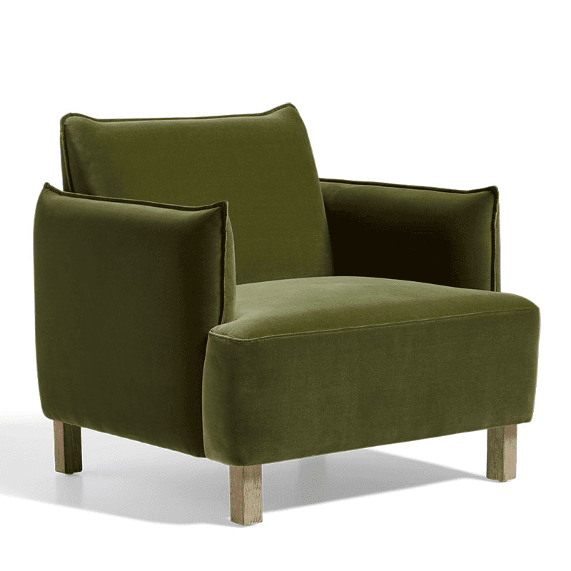 Alora Velvet Armchair, Spruce