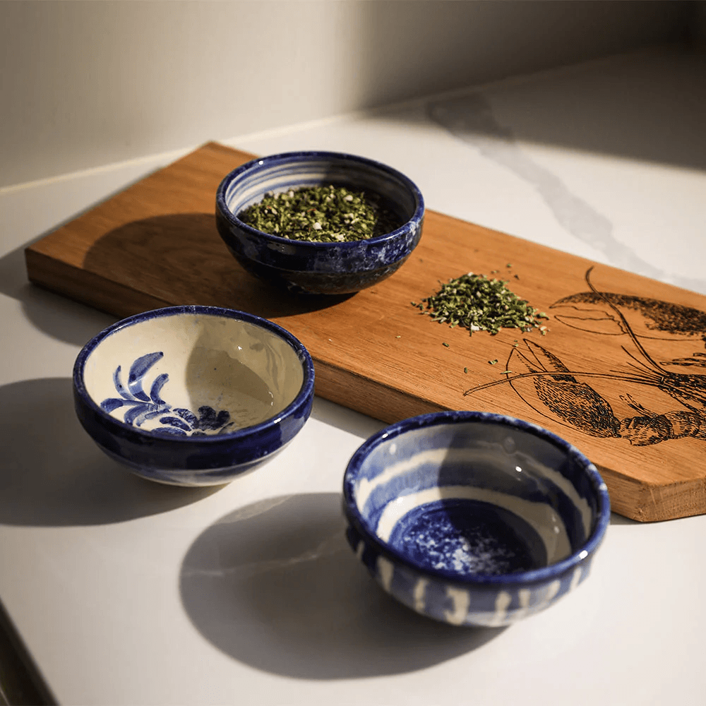 Olive Dip Bowl, Blue
