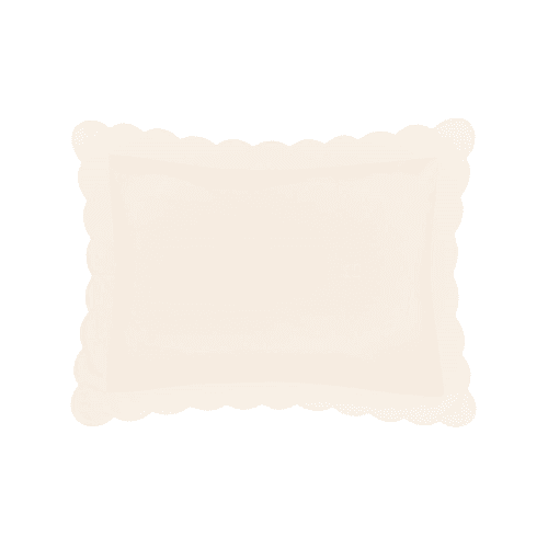 Image showing the Annabelle Scalloped Pair of Pillowcases, Standard, Ivory product.