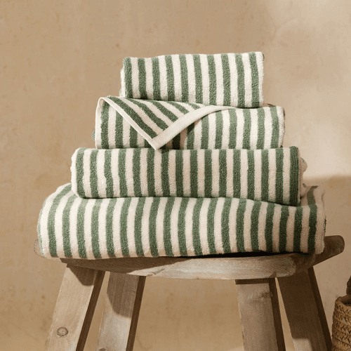 Image showing the Hebden Striped Cotton Bath Sheet product.