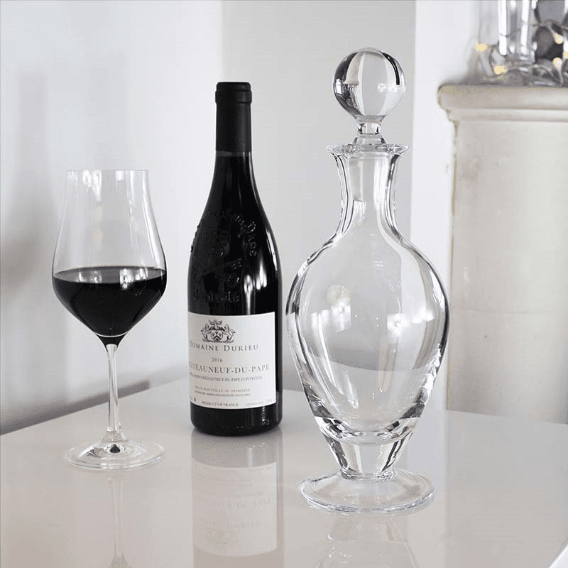 Classic Footed Wine Decanter, Clear