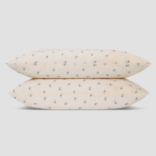 Image showing the Posy Bud Pair of Linen Blend Pillowcases product.