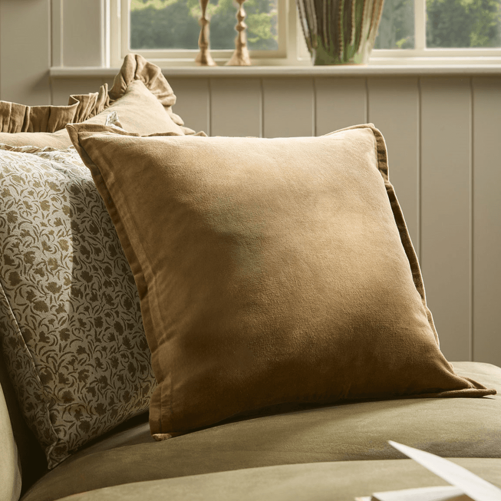 Velvet & Cotton Linen Cushion Cover